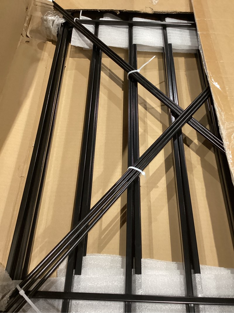 Condition photo showing Good Condition for thealyn metal decorative garden fence 42" h x 30" w (5 panels, total length 12.5 feet), metal border folding fence, landscape fencing dog fence pet fence for flower bed, yard, animal barrier black 42? h x 12.5 ft (5 panels)