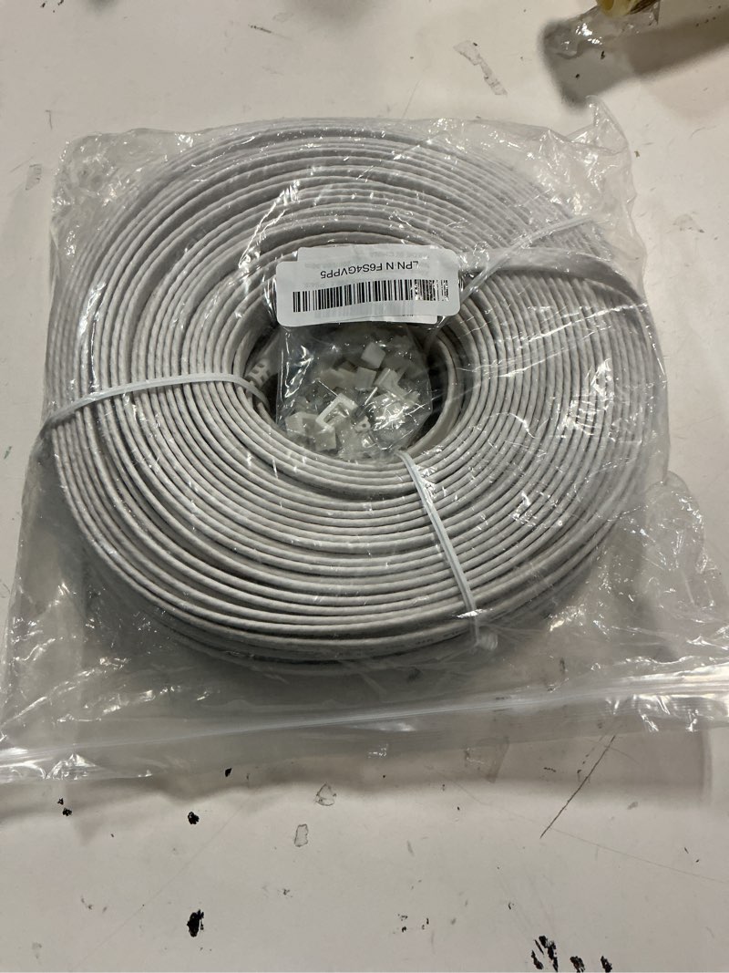 Condition photo showing New/Like New for jadaol cat 6 ethernet cable 200 ft (60.96m), 10gbps support cat8 cat7 network, flat rj45 lan patch cable, high-speed internet cable for router, modem, switch, gaming consoles, streaming devices, white 200ft flat white