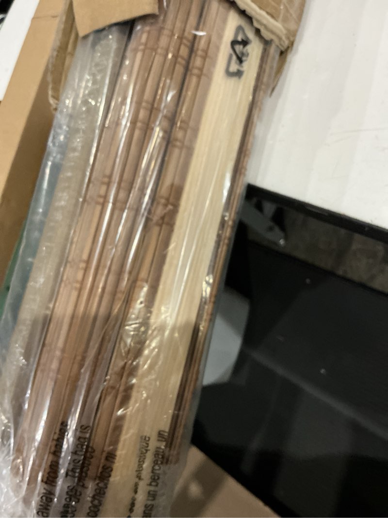 Condition photo showing Good Condition for lazblinds no drill bamboo roman shades, 39" w × 48" h, ceylon light russet | cordless tool-free light filtering window treatment, roll up bamboo blinds for windows