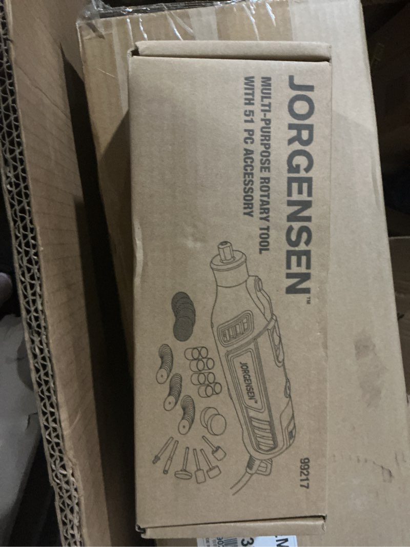 Condition photo showing New/Like New for jorgensen corded rotary tool kit with fine speed control & flex shaft 8000-40000 rpm digital display, 155pcs accessories for crafting, cutting, sanding, polishing, drilling, carving, diy projects 155 pcs