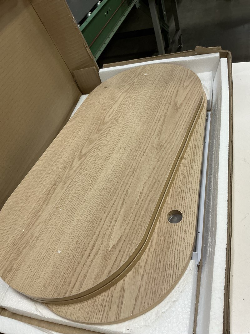 Condition photo showing Good Condition for Furinno Turn-N-Tube No Tools 3-Tier Modern Oval Side Display Rack, Bauhaus Oak/Beige