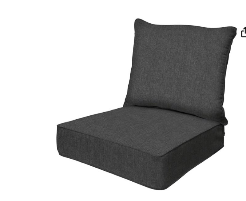 honeycomb outdoor heritage deep seat, 24 x 23, cabana stripe tan chair cushion with removable cover, for patio furniture