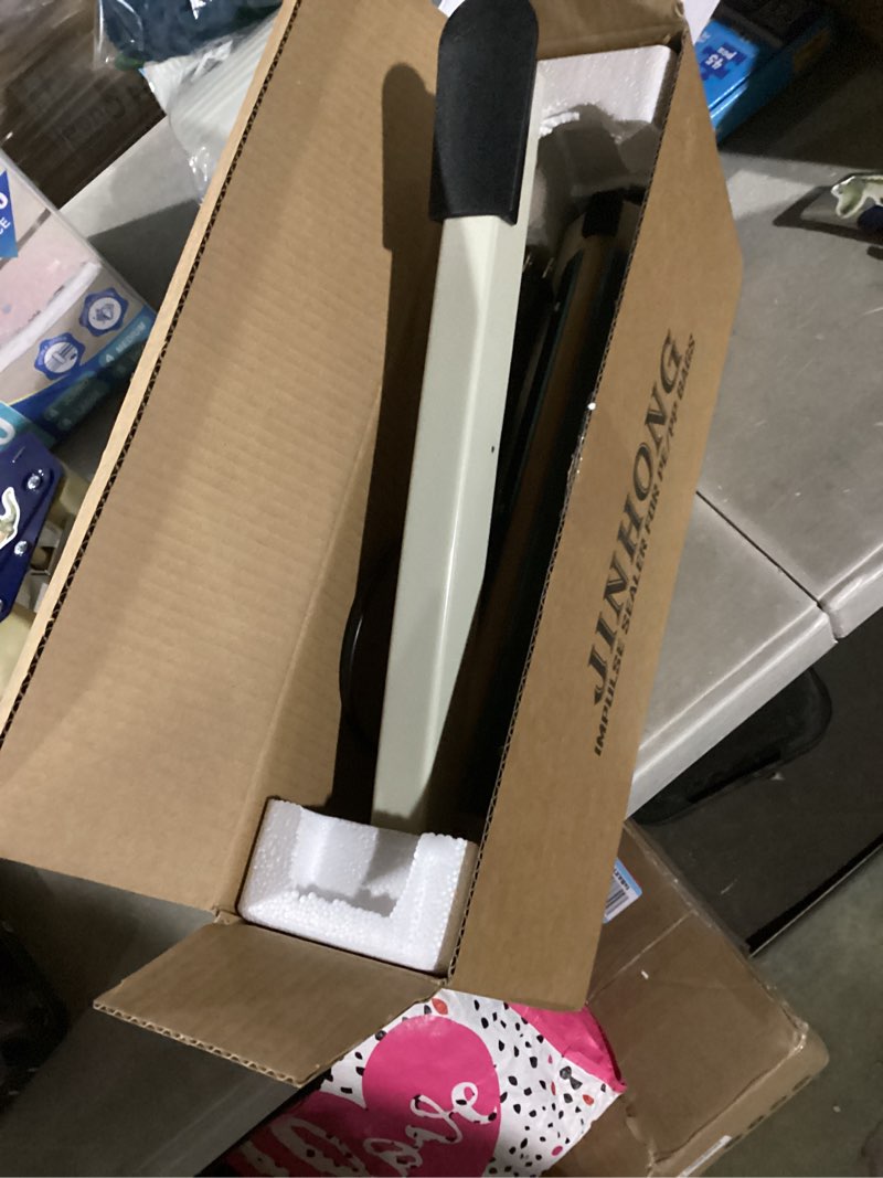 Condition photo showing Good Condition for 12 Inch Impulse Heat Sealer Manual Bags Sealer Sealing Machine Poly Bag Heat Sealer Heating Closer for Plastic PE PP Foil Bags Home Restaurant Food Storage with Extra Replace Element(Beige) 12 inch Beige