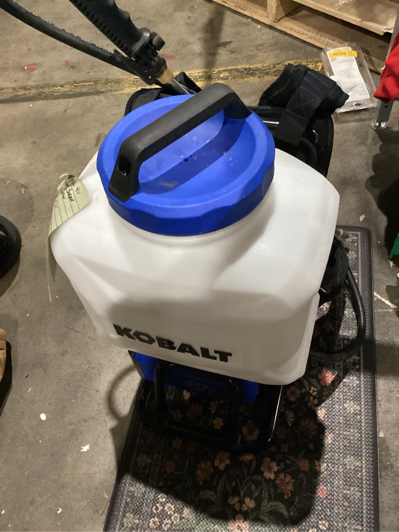 kobalt 4-gallons 40-volt lithium-ion battery operated backpack sprayer