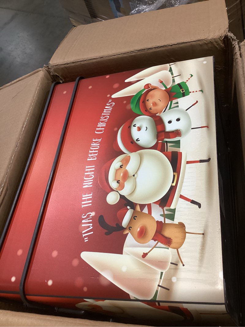 Condition photo showing Good Condition for Simplify "Santa Clause is Coming to Town" Design Storage Tote Bin