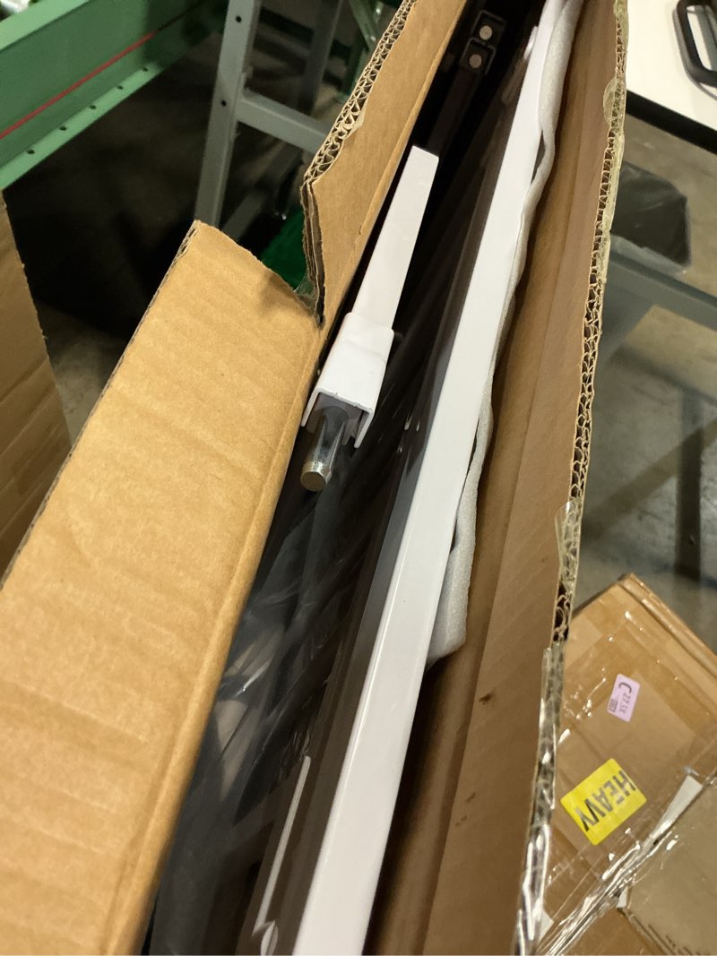 Condition photo showing Good Condition for miumoon 29.7-46" baby gate for stairs with banister adapter y-spindle rods, 30.5" tall, easy-install pressure mounted baby gate for doorways, auto-close dog gate indoor for child and pets white 29.7-46"w x 30.5"h