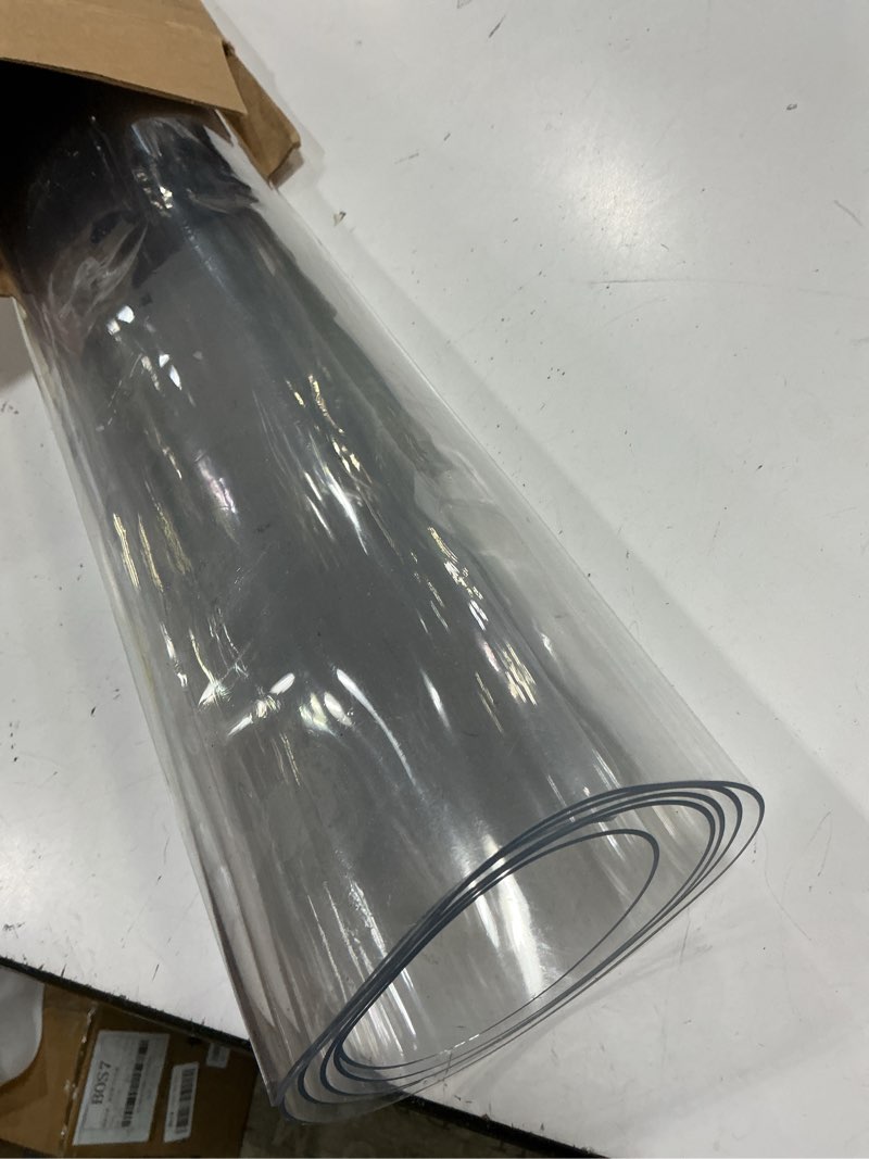 Condition photo showing Good Condition for frosted clear table protector 40 x 62 inch, 2mm thick plastic table cover, waterproof pvc clear table cover protector, desk protector mat, writing desk pad for desktop, coffee & dining room table 48" x 62" (rectangular) frosted 2mm