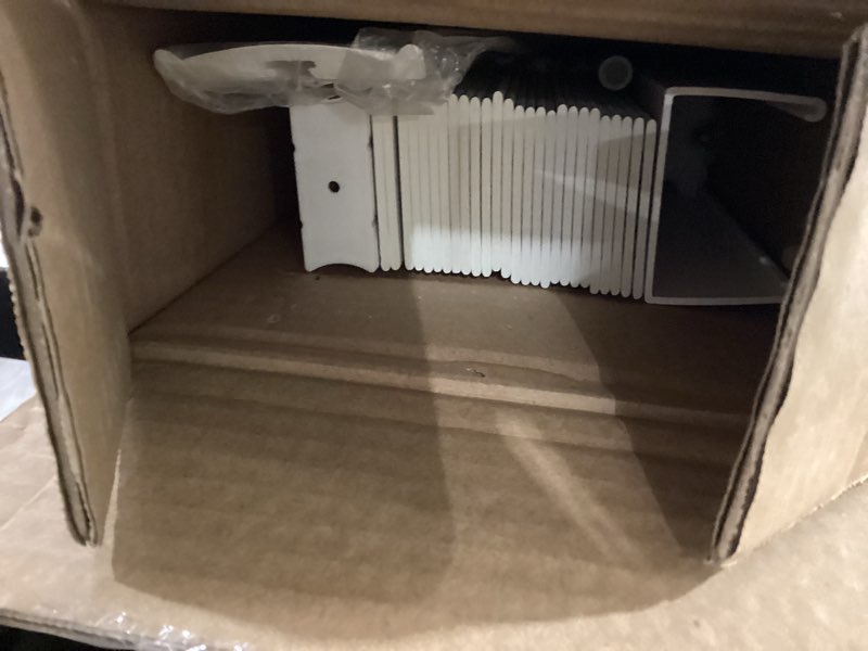 Condition photo showing Good Condition for chicology cordless faux wood blinds best for kids, inside mount, 30"w x 48"h, basic white 30"w x 48"h basic white