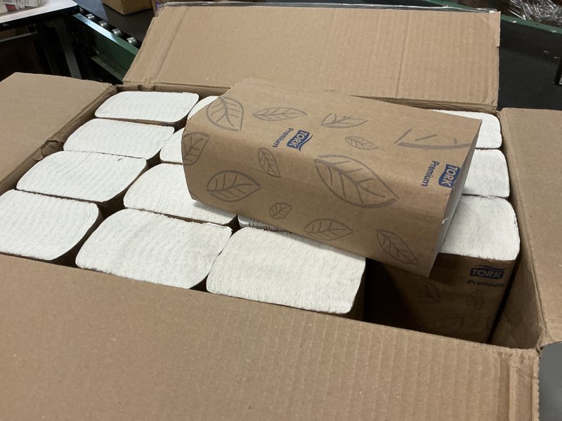 Condition photo showing Good Condition for Tork Soft Xpress Multifold Paper Hand Towels White, H2 System Compatible 16 Packs X 135 Towels Each (MB579)