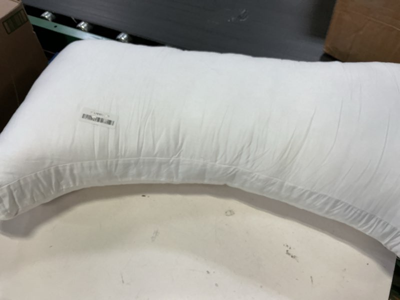 Condition photo showing As Is for ACCURATEX Side Sleeper Pillow for Side and Back Sleepers-100% Cotton Cover Filled with Down Alternative,King Bed Pillows for Shoulder,Neck & Head Support,Adjustable Shredded Memory Foam Pillow Crescent White King