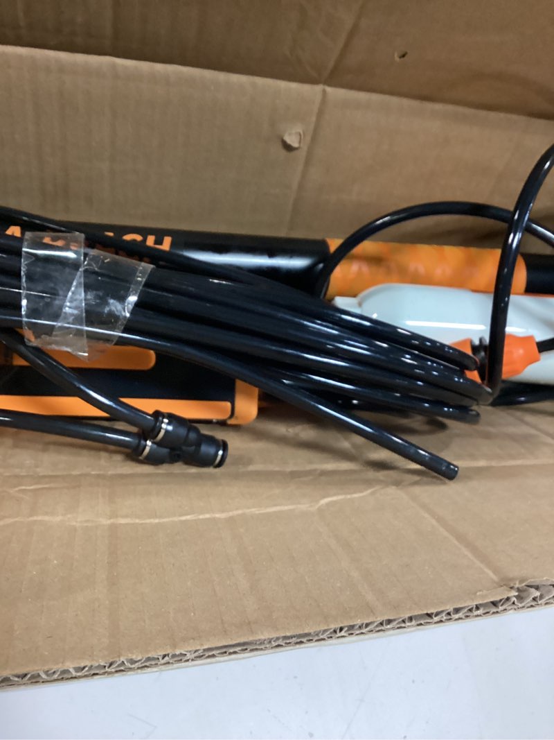 Condition photo showing Good Condition for 30ft high window cleaning kit, 5-24 ft telescoping extension pole with dual action flip-lock & screw fixing design, 2-in-1 window squeegee, professional long handle washing tool for high windows 5-24ft