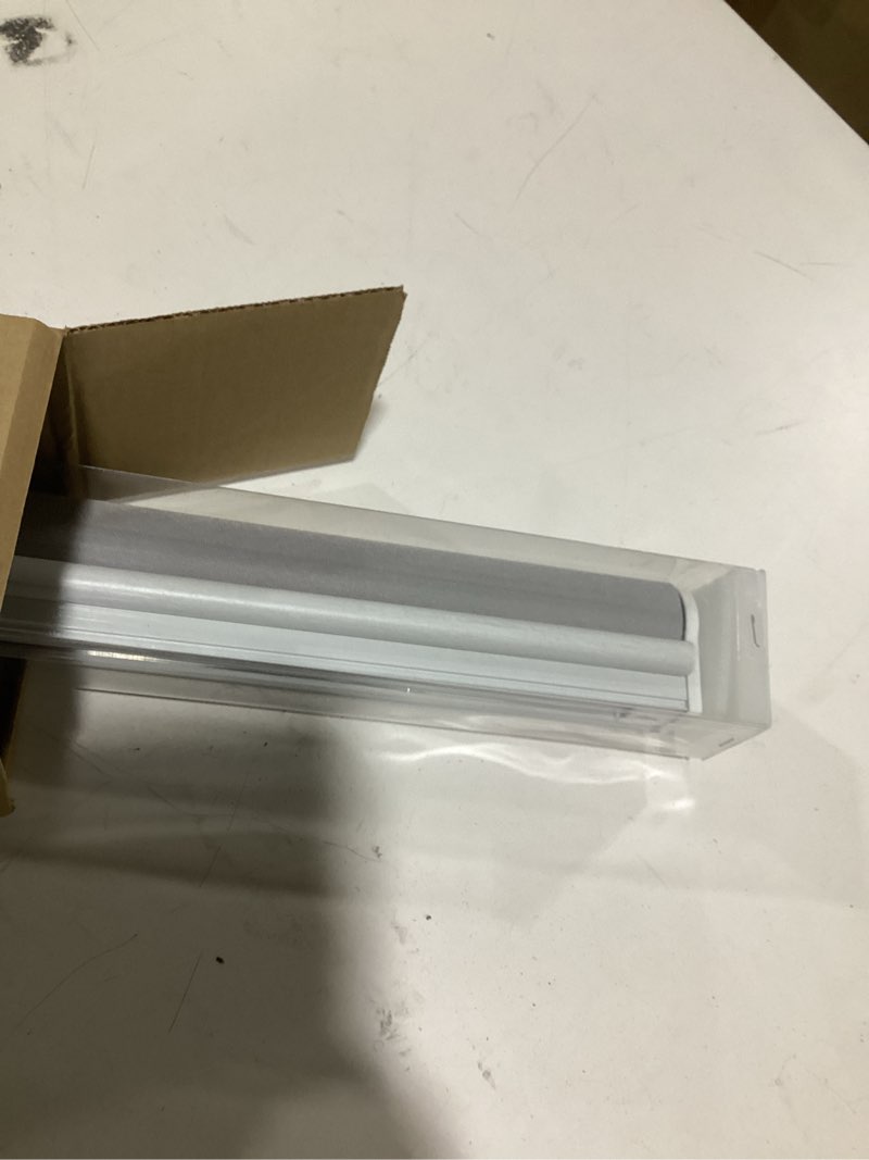 Condition photo showing As Is for shademoon cordless blackout window roller shades, pull down spring system indoor blinds, room darkening waterproof uv blocking thermal insulated fabric for home office (grey, width 25", height 72") grey 25"w x 72"h