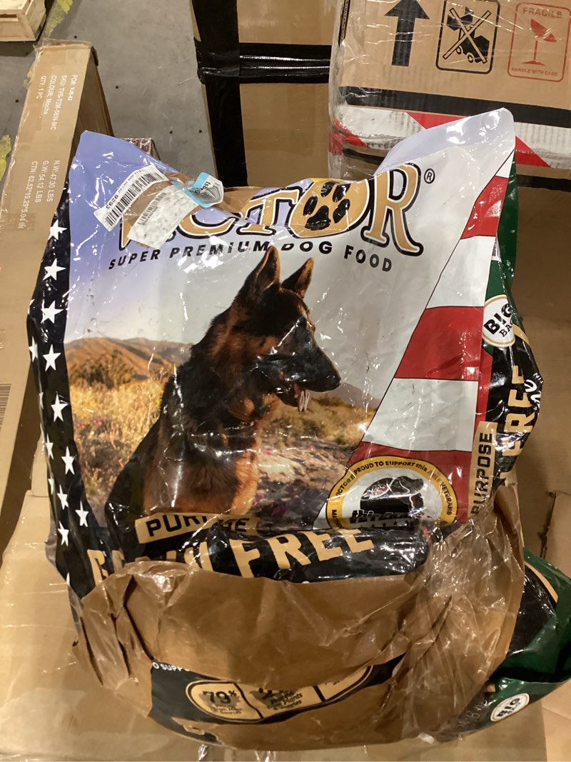 Condition photo showing As Is for victor super premium dog food – purpose hero canine kibble – premium gluten free dog food for active adult dogs – high protein with glucosamine and chondroitin for hip and joint health, 50lbs 50 pound (pack of 1)