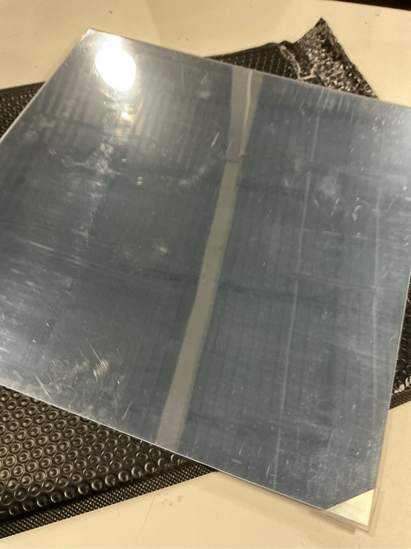 Condition photo showing Good Condition for 18x18 in acrylic mirror sheet for wall, 2.5mm thick unbreakable non glass body mirror tile self adhesive mirror stickers rectangular wall mirror for bathroom bedroom home gym door decor 1pcs 17.9"l x 17.9"w