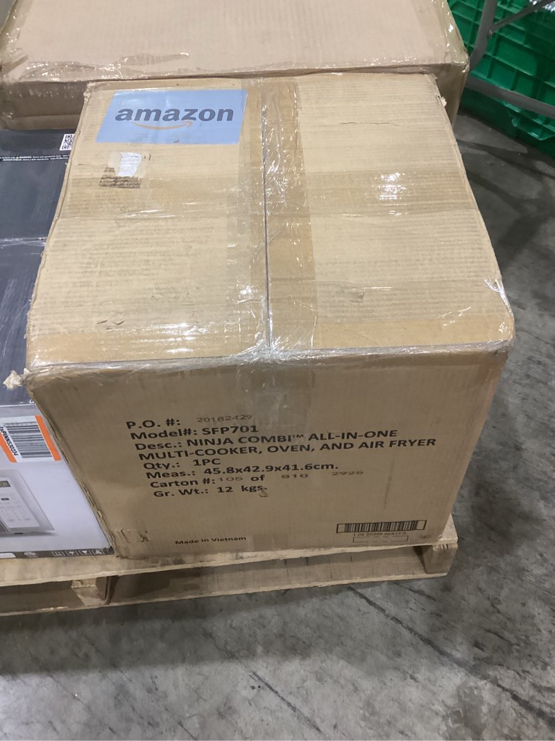 Condition photo showing As Is for Ninja | French Door Premier | Air Fryer, Convection Oven, Toaster | 5-qt Air Fry Basket, Sheet Pan, Wire Rack, Broil Rack | PFAS-free Cooking Surface, Dishwasher-safe Accessories | FO101 (NEW)