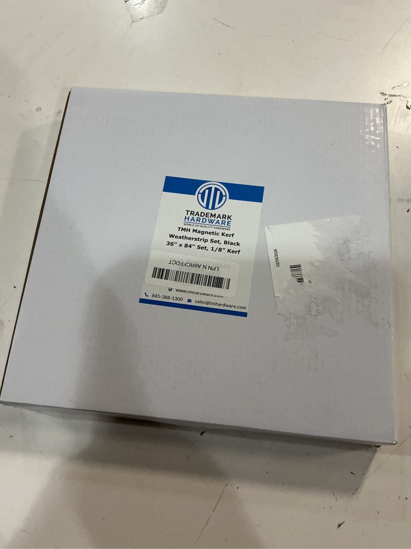 Condition photo showing New/Like New for TMH Magnetic Weather Stripping Door Seal for Metal Doors - Kerf Door Seal Kit, 36" x 84" - Black Weather Stripping for Doors.