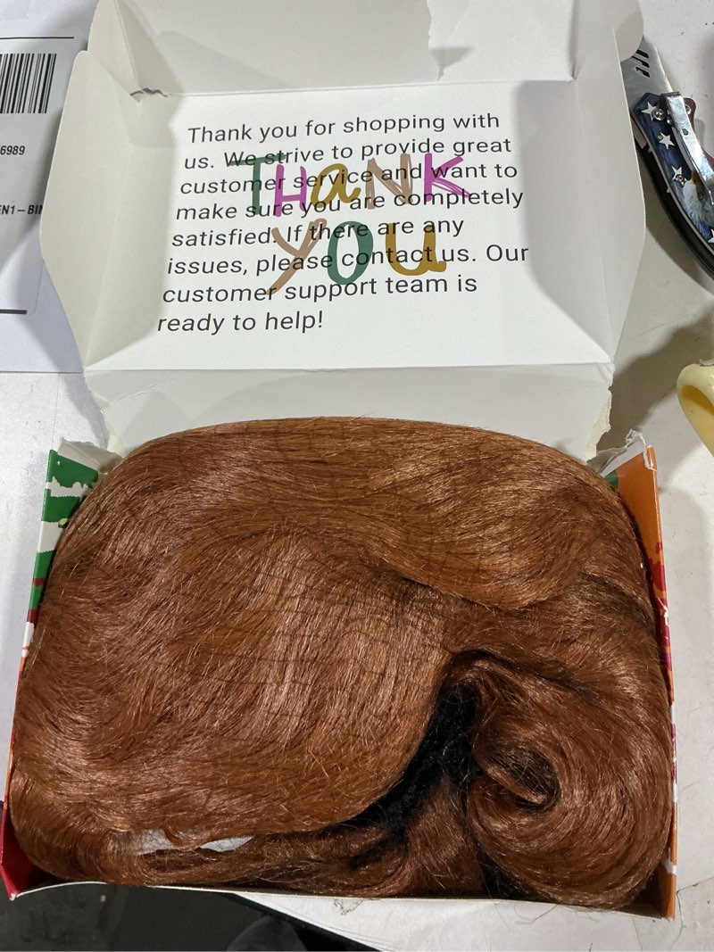 Condition photo showing New/Like New for 80s Women Beehive Wig Long Wavy Ginger Bouffant Synthetic Hair Wigs for Married Housewife Big Red Vintage Costume Cosplay Halloween Party Auburn