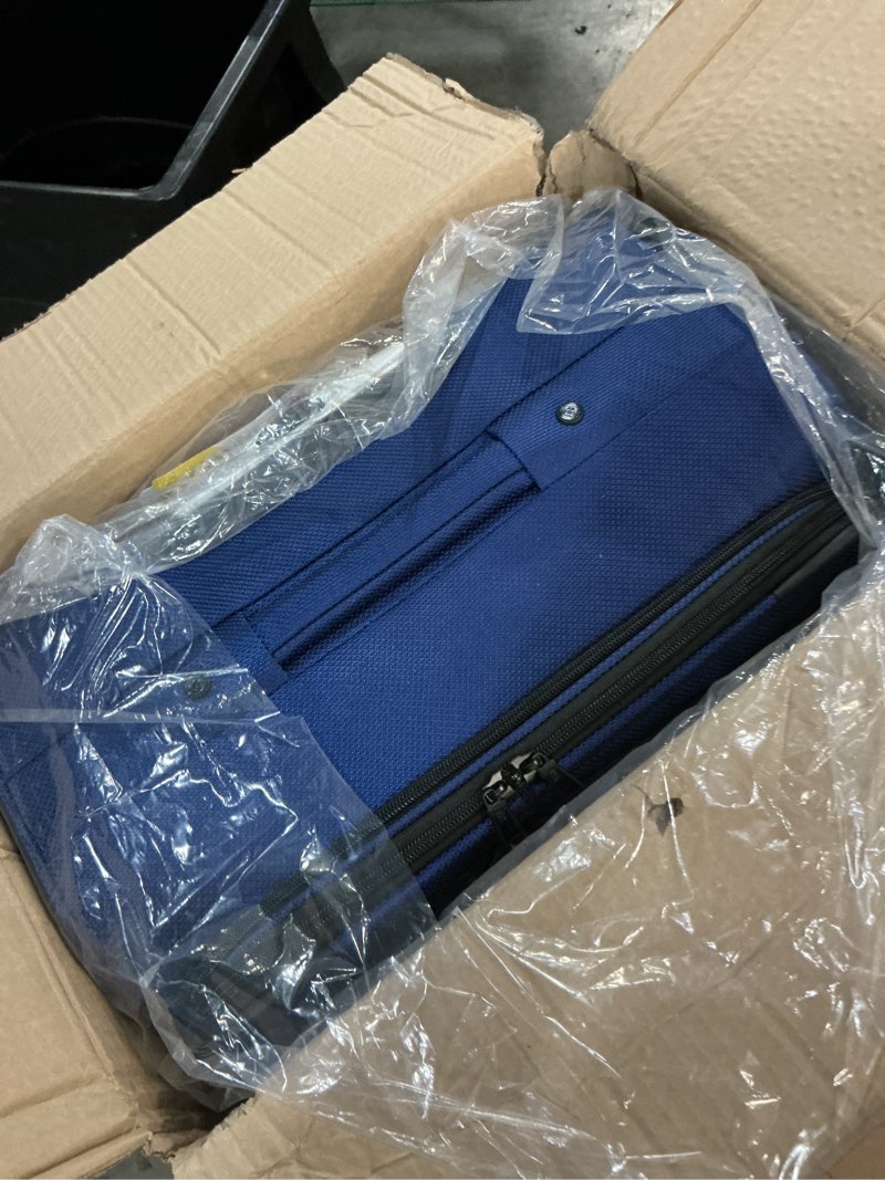 Condition photo showing Good Condition for SwissGear Sion Softside Expandable Luggage – Large Checked Suitcase with 360 Degree Wheels & Retractable Handle – 29 Inch, Perfect for 7-9 Night Trips – Blue Checked-Large 29-Inch Blue