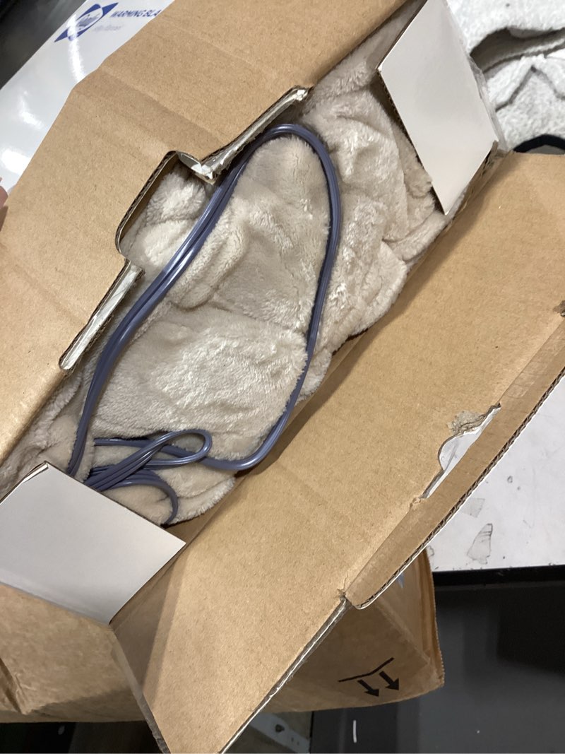 Condition photo showing Good Condition for sealy electric blanket twin size, flannel heated blanket with 10 heating levels & 1-12 hours auto shut off, fast heating warm blanket, machine washable, beige, 62 x 84 inch beige twin size 62" x 84"