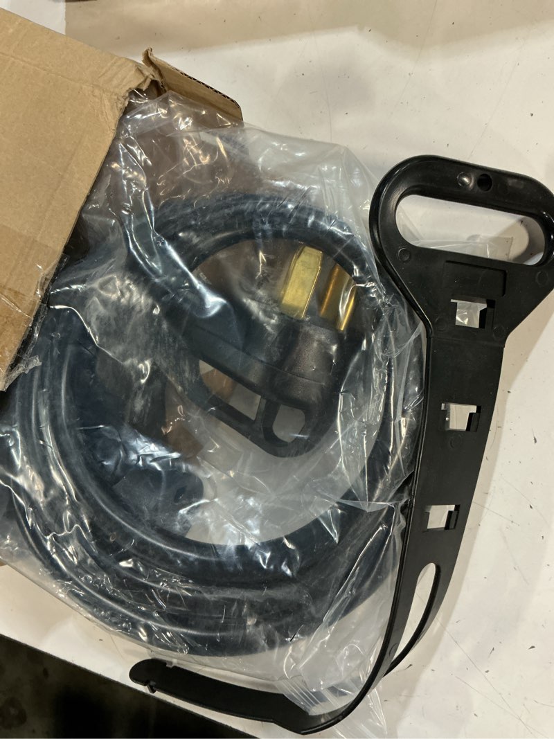 Condition photo showing New/Like New for kanayu 6.6 ft 4 prong dryer/ev extension cord 30 amp nema 14-30p to 14-30r for level 2 ev charging and dryer power flexible cable stw 10 gauge cord with grip handle etl listed (black) black 6.6 ft 4 prong 14-30p/r