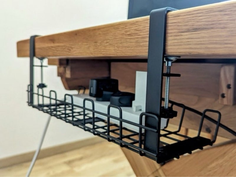 under desk cable management tray kit (similar to stock photo)