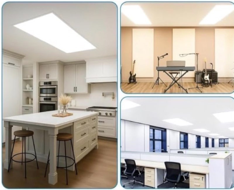 1 pack 2x4 led flat panel light for drop ceiling, 9360lm selectable 30w/40w/50w/60w/72w, color temperature 3000k/3500k/4000k/5000k/6500k, 0-10v dimmable, 120-277v, etl