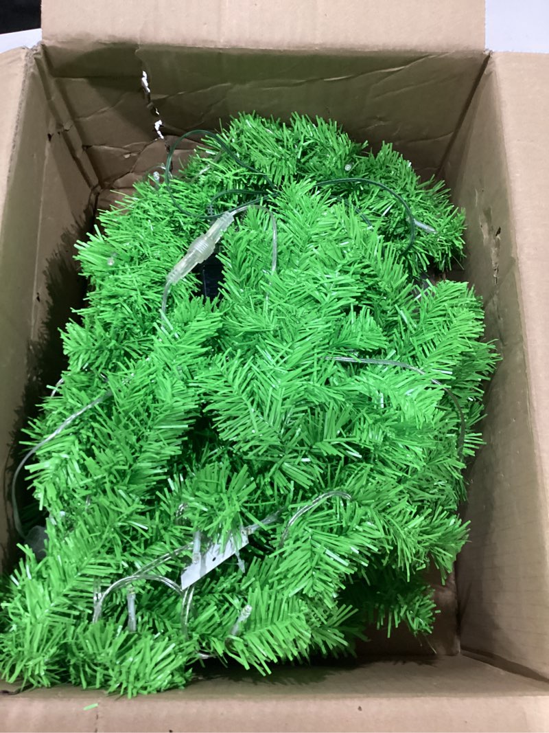 Condition photo showing New/Like New for hiptree 4ft real touch norfolk prelit christmas tree decorations with 75 ul listed warm white led lights, lighted slim pencil tree for christmas with 167 pe tips, metal stand, plug-in 03-4ft