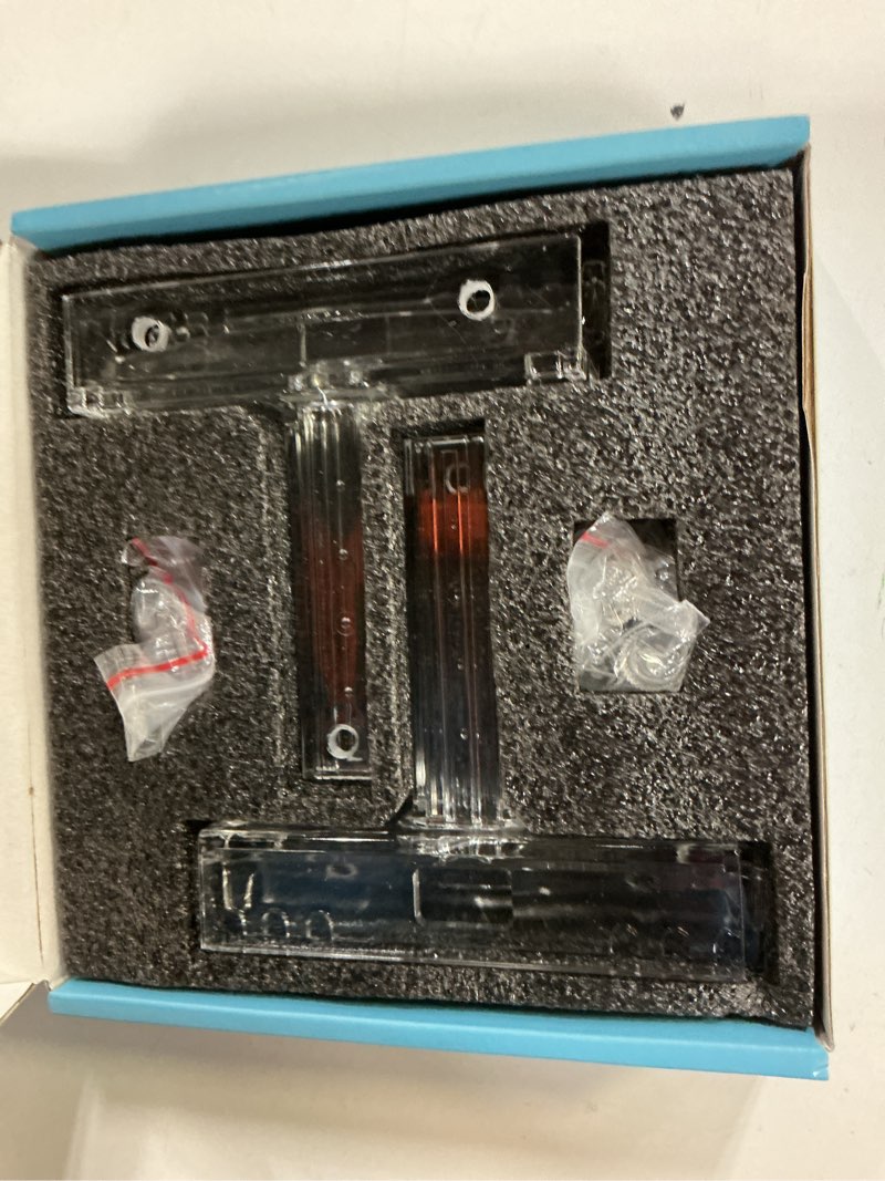 Condition photo showing Good Condition for driamor Aquarium Light Holder Adjustable, Clear Acrylic Fish Tank LED Light Riser Stand Aquarium Lamp Brackets Kit 2pcs Transparent Support for Width 2.34-4.7 Inches Light with Extendable Bracket Clear (Large Size)