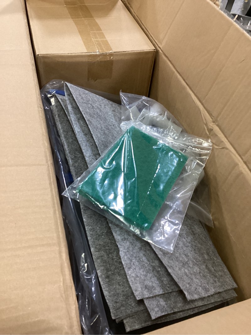 Condition photo showing Good Condition for Upgraded Portable Sauna Box for Relaxation, Steam Sauna Tent for Home with Steamer, Remote Control, Folding Chair, 9 Levels, 2.6’ x 2.6’ x 5.9’ Blue