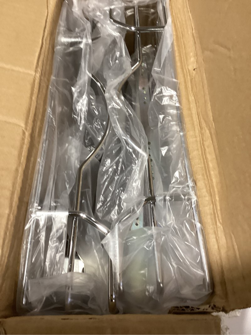 Condition photo showing As Is for OCG 2 Tier Pull Out Cabinet Organizer (15.5" W x 21" D), Pull Out Drawers for Kitchen Cabinets, Pull Out Shelves for Base Cabinet Organization in Kitchen Bathroom Pantry, Chrome Finish 15.5"W x 21"D