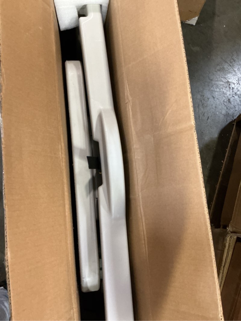 Condition photo showing Good Condition for alpine wall mounted baby changing station - horizontal baby changing table foldable diaper tables with safety strap for commercial bathroom, ada complaint (hardware included) white gray