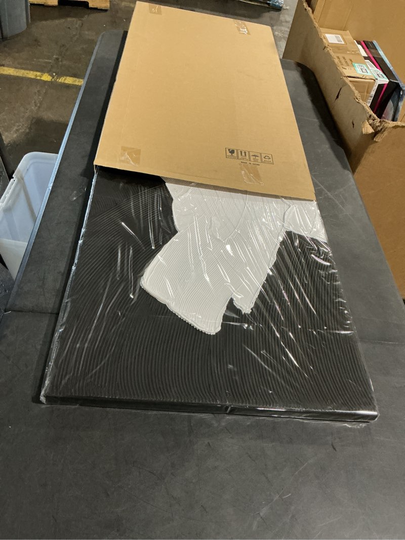 Condition photo showing New/Like New for tarfupth black and white abstract wall art for living room hand-painted large abstract wave oil paintings textured artwork for bedroom office home decor 20x40 inch 20"l x 40"w black