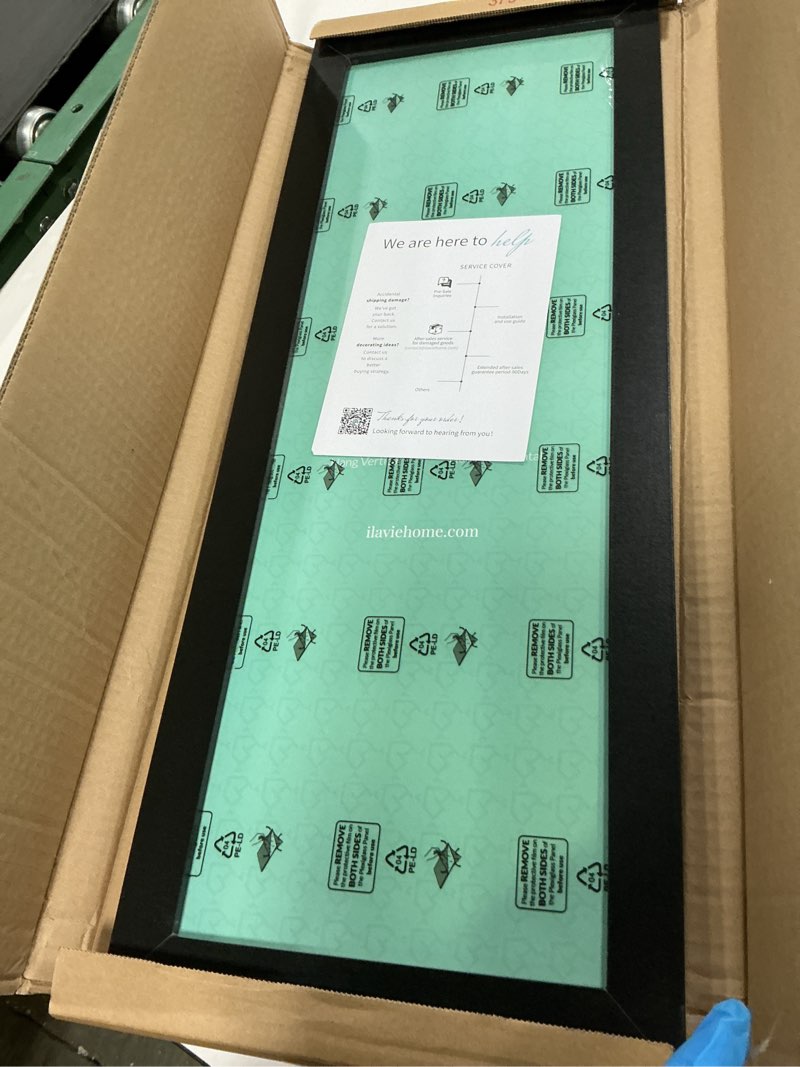 Condition photo showing Good Condition for LaVie Home 8x24 Picture Frame Black, Panoramic Picture Frame for Wall Decoration, Classic Black Minimalist Style Suitable for Decorating Houses, Offices, Hotels?1 Pack? 8x24 Black