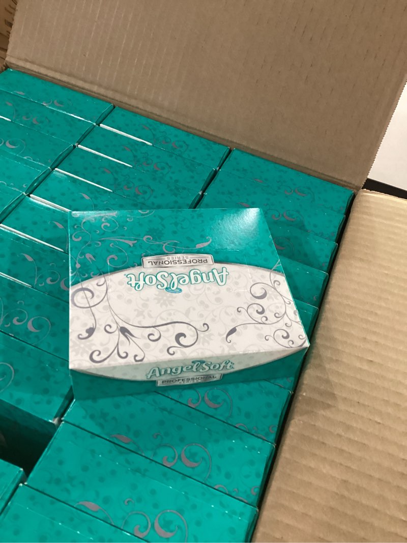 Condition photo showing Good Condition for georgia-pacific angel soft professional series 2-ply facial tissue (48550), 50 sheets per box, 60 tissue flat boxes per bulk case