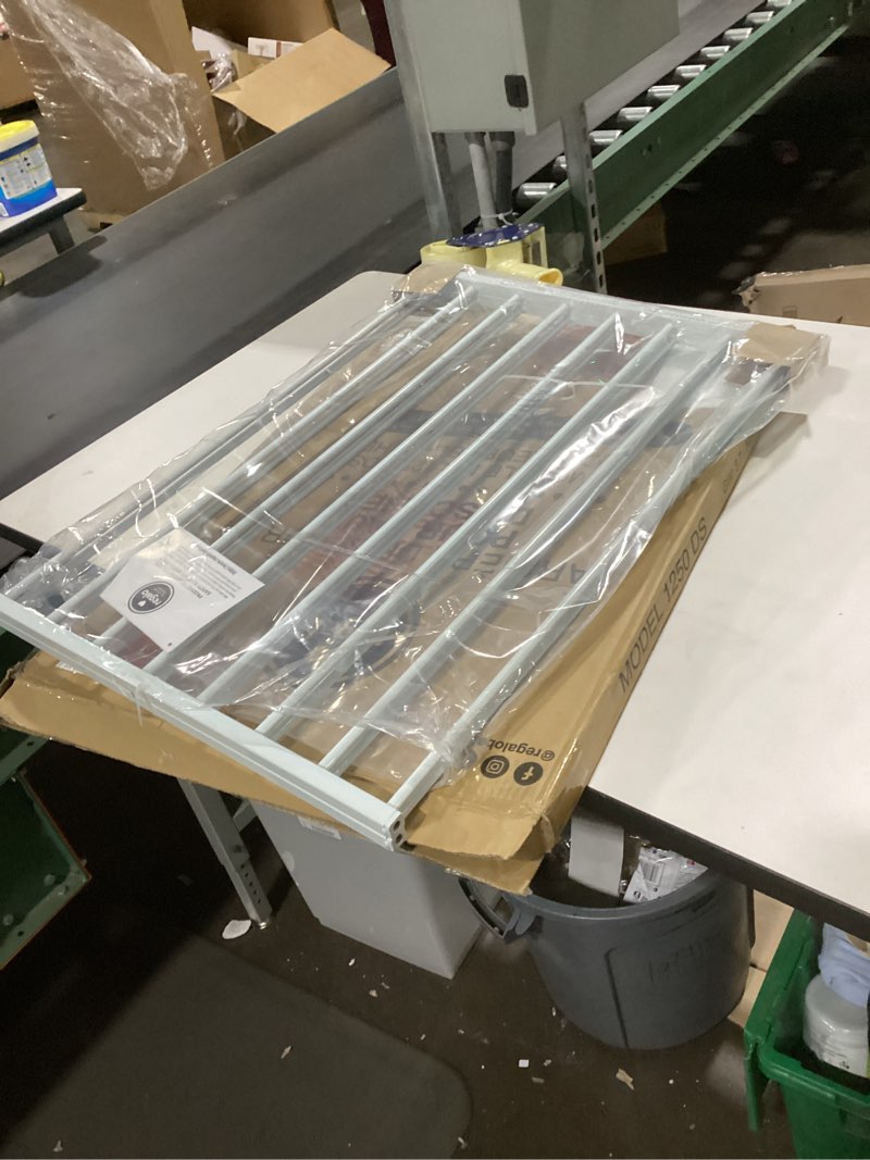 Condition photo showing New/Like New for Regalo 2-in-1 Extra Wide Stairway and Hallway Walk ThroughBaby Safety Gate, Hardware Mounting, White 24"x40.5"x28.5"(Pack of 1) White 24-40.5"W x 28.75"H