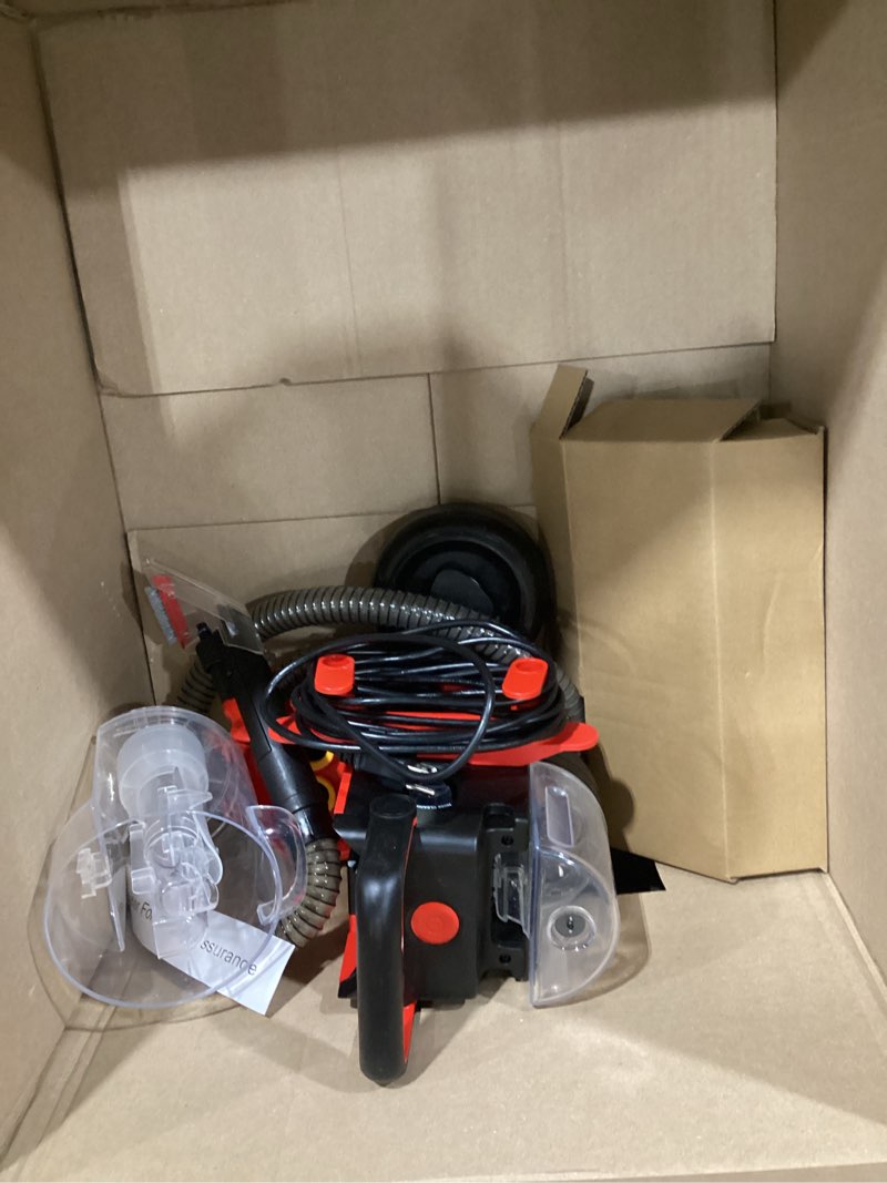 Condition photo showing As Is for dirt devil portable spot cleaner machine for carpet and upholstery, powerful suction spot cleaning machine with versatile tools, pair with dirt devil portable spot cleaner solution 6 fl oz (pack of 1) portable spot