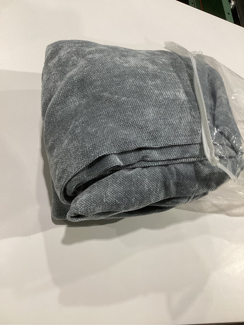 Condition photo showing As Is for H.VERSAILTEX Twin Size Armless Futon Mattress Covers for Traditional Japanese Futon Mattress Soft Mixed-Color Chenille Couch Slipcovers Floor Mats Sofa Protector Zippered Sleeper Sofa Cover,Grey Bluish Grey Twin