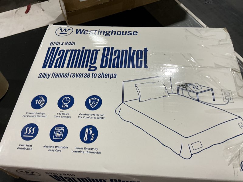 Condition photo showing New/Like New for Westinghouse Electric Blanket Twin, Heated Blanket Twin Size with 10 Heating Levels and 1 to 12 Hour