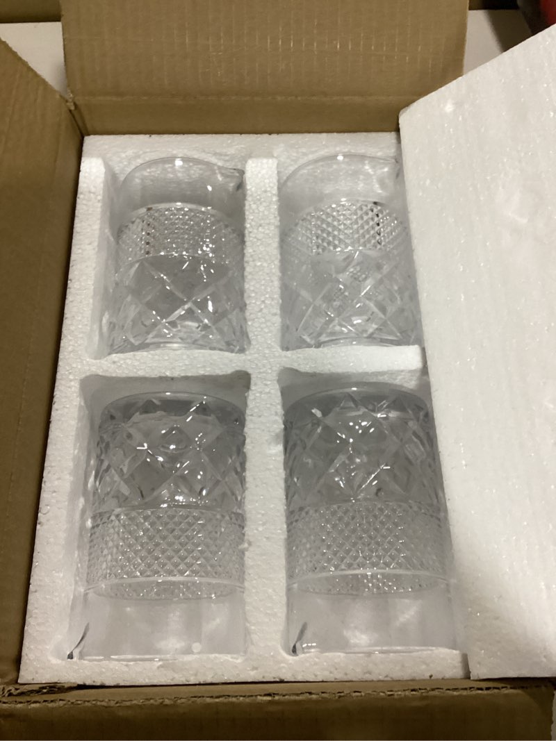 Condition photo showing Good Condition for 4-pack Cocktail Mixing Glass - 21oz Lead-Free Hand Blown Barware with Professional Bartender Kit - for Martini, Manhattan, Old Fashioned - Premium Home Bar Gift for Wedding Anniversary Birthday Clear_C_4PCS