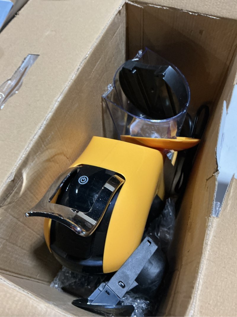 Condition photo showing As Is for kotlie em-308b espresso machine, single serve coffee maker compatible with multiple capsule types, ground coffee, and ese pods, 3 temperatures, 7 water volume levels, 34 oz?yellow?