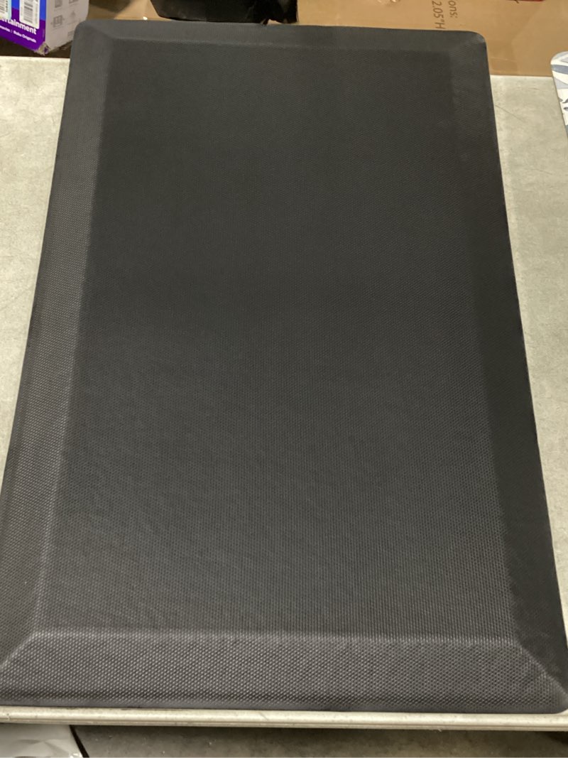 Condition photo showing Good Condition for kitchenclouds kitchen mat cushioned anti fatigue rug 17.3"x28" water resistant, non slip, standing and comfort desk/floor mats for house sink office (black) black 28"l x 17.3"w x 0.5"th