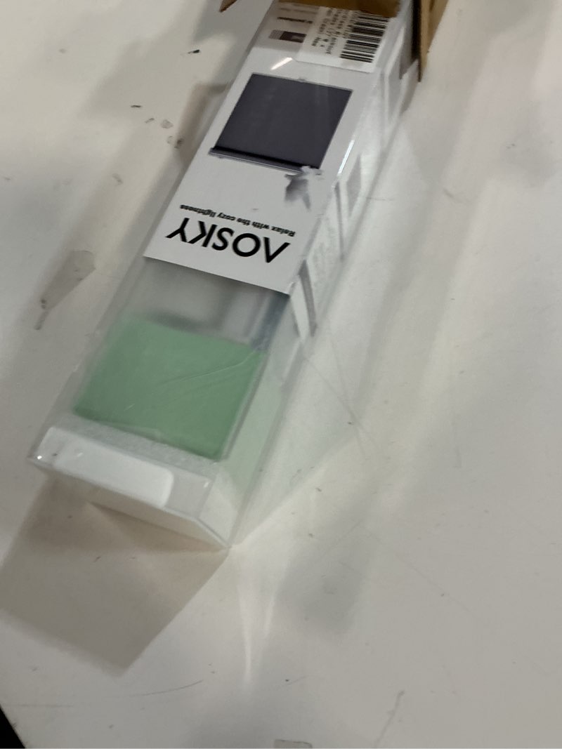 Condition photo showing New/Like New for Cordless Roller Shades Blackout Blinds for Windows Room Darkening Rolled Up Shades with Spring System, UV Protection Natural Linen Fabric Window Shades Door Blinds for Home?27" W x 72" H, Linen Cream 27"W x 72"H Linen Cream