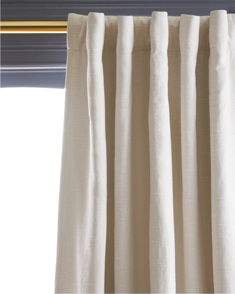 quince cotton slub room darkening curtain - single panel 48x84 inch(incomplete)