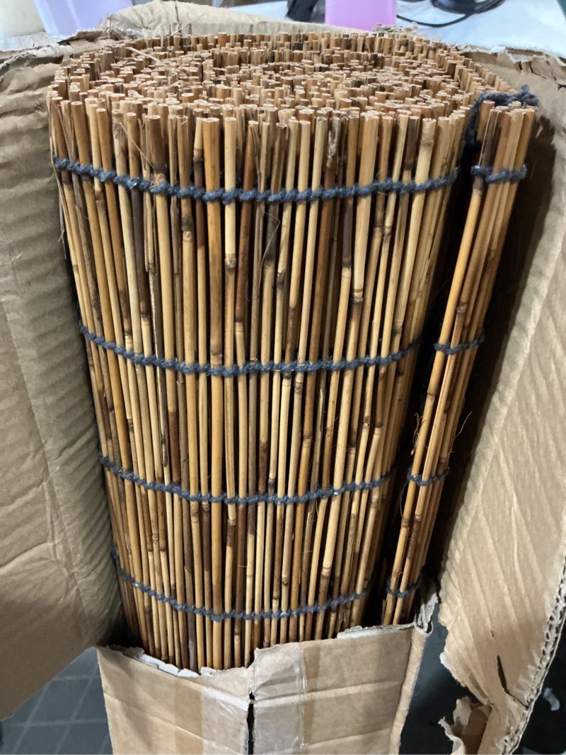 Condition photo showing Good Condition for natural reed fencing,privacy fence bamboo-like reed screen curtain natural fencing for garden,balcony,outdoor,backyard patio decors fence rolls-brown,4ft x 16.4ft brown 4ft x 16.4ft