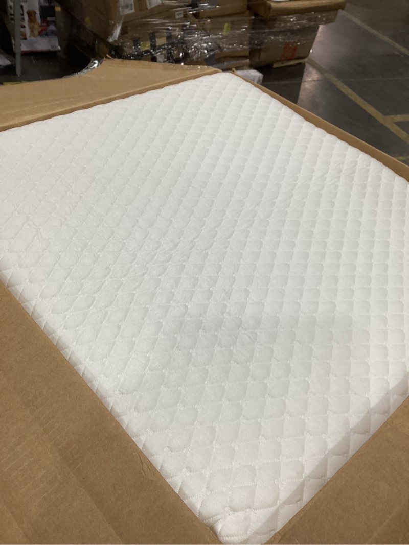 Condition photo showing As Is for wedge pillow for sleep apnea, 12 inch adjustable height bed wedge pillow for headboard, gerd, acid reflux relief, snoring, and post surgery recovery. bed pillow for sitting up in bed white large