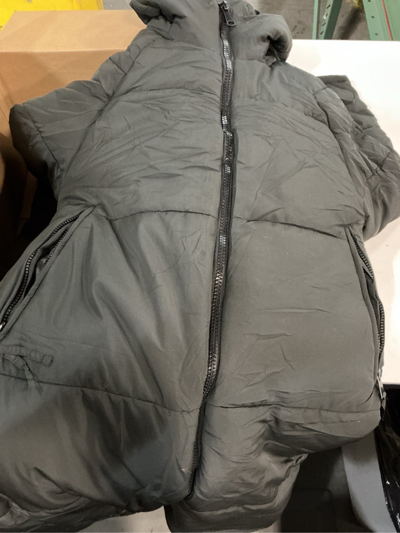Condition photo showing As Is for (Similar)GOLDLADIES Women's Waterproof Long Down Jacket,Warm Winter Hooded Puffer Coat Thickened for Hiking Outdoor Black Small