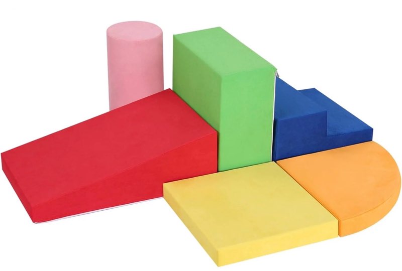 6-piece set baby foam climbing blocks for toddlers - baby climbing toys for toddlers indoor - kids soft play climbing - foam play gym playtime corner climber
