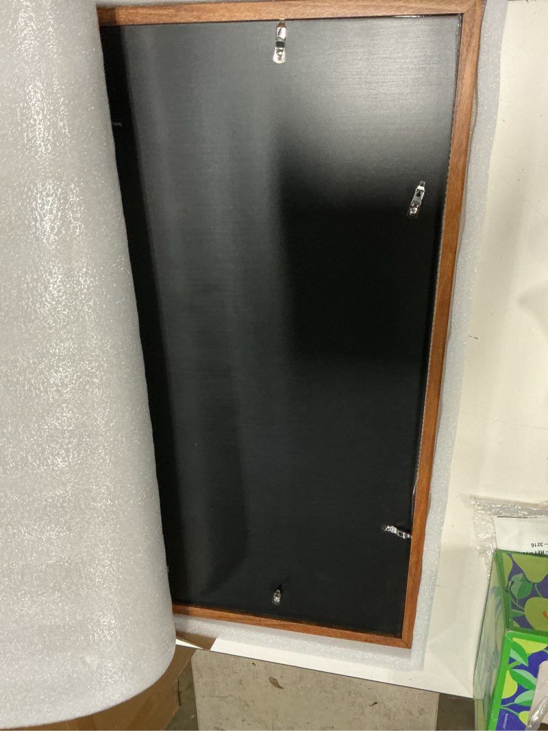 Condition photo showing New/Like New for artisane home goods 25x25 gallery wall picture frame, wood frame with oversized mats for 16x16 or 8x10 photos, walnut 25x25" walnut