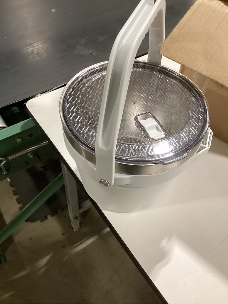 Condition photo showing Good Condition for coktik 7l insulated ice bucket with lid?double wall vacuum stainless steel beverage bucket keeps frozen longer?holds 6 longnecks or 3 bottles of wine?for hot food, large parties(no accessories, white)