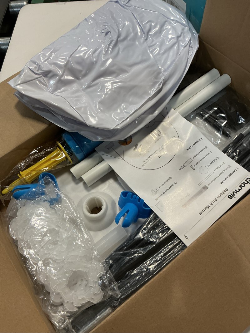 Condition photo showing Good Condition for Chamvis Balloon Arch Kit, 9FT Height & 10FT Width Adjustable Balloon Arch Stand Frame Garland Stand: Wedding Baby Shower Birthday Photo Backdrop